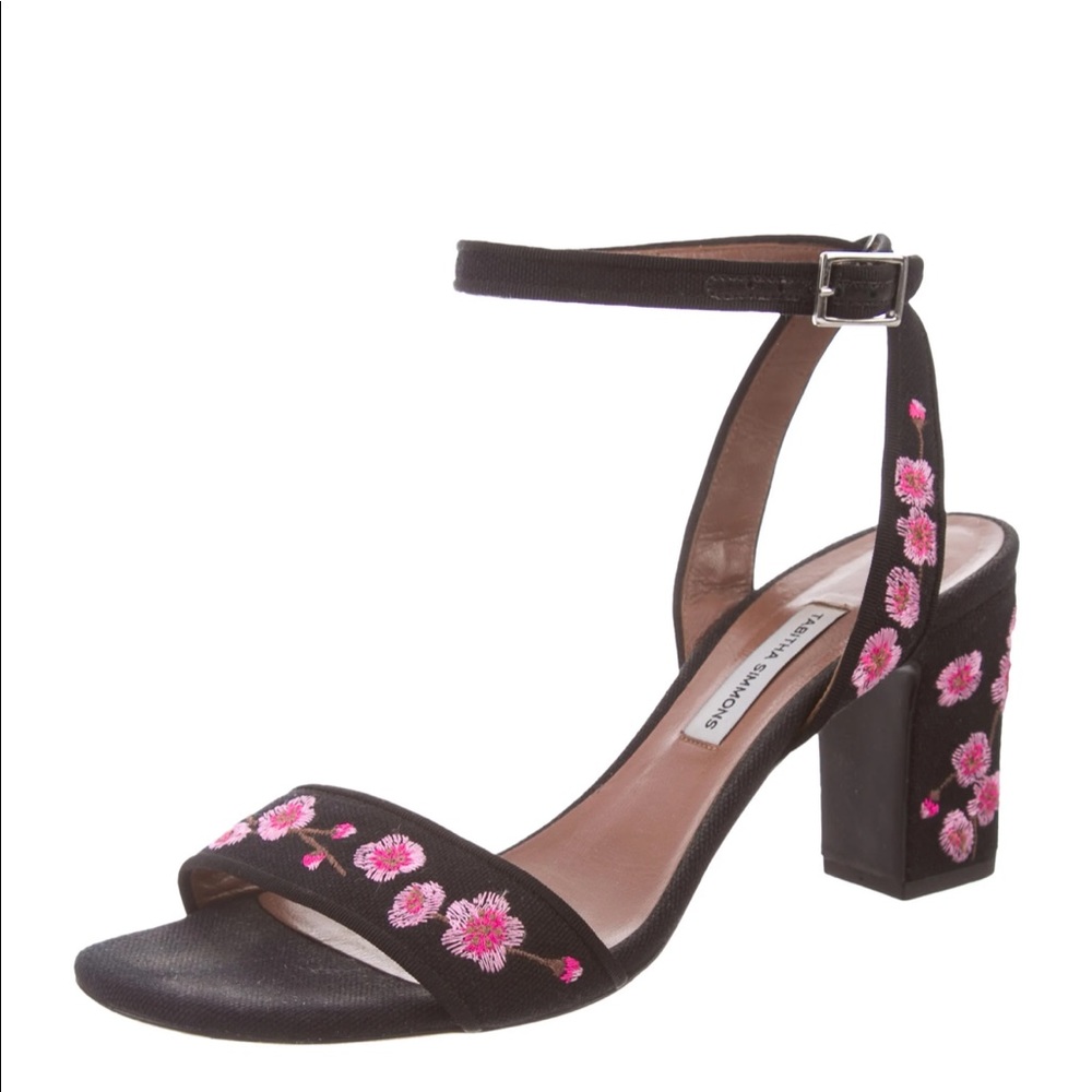 SOLD Tabitha Simmons Leticia Embroidered Floral Sandals